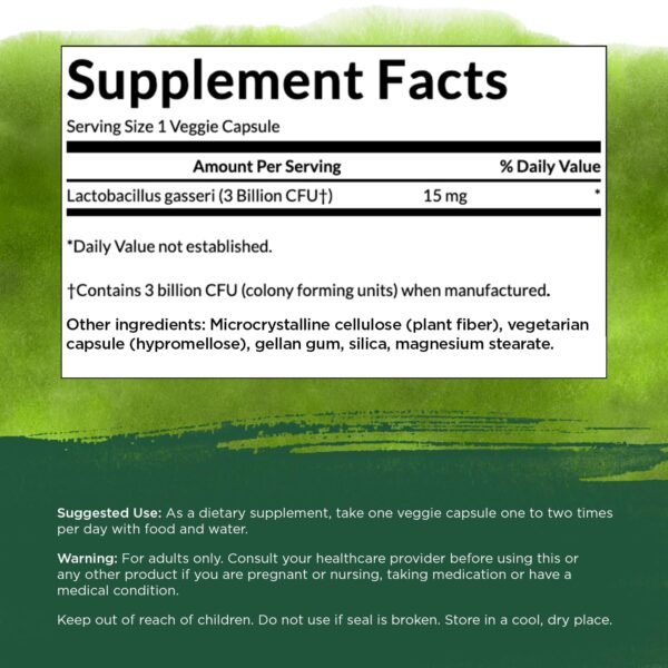 Swanson Probiotics Prob Lactobacillus Gasseri, 60 Veg Drcapsules - Image 4