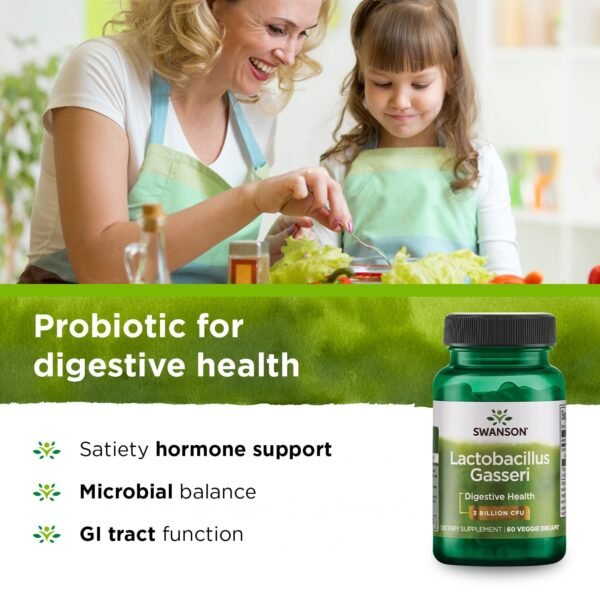 Swanson Probiotics Prob Lactobacillus Gasseri, 60 Veg Drcapsules - Image 2