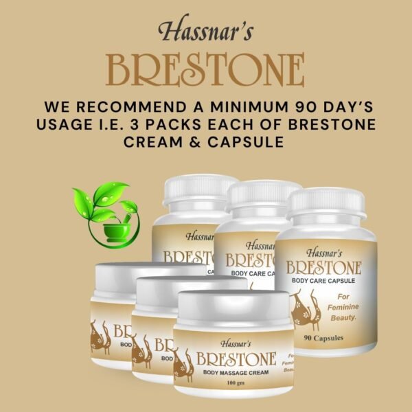 Hassnar's Combo of Body Massage Cream and Breast Care Capsule for Women | Brestone Capsules & Cream - Image 5