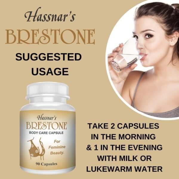 Hassnar's Combo of Body Massage Cream and Breast Care Capsule for Women | Brestone Capsules & Cream - Image 3