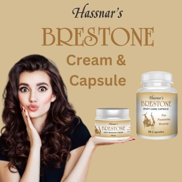 Hassnar's Combo of Body Massage Cream and Breast Care Capsule for Women | Brestone Capsules & Cream - Image 2