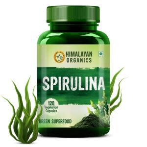 Himalayan Organics Spirulina 2000mg Supplement For Men And Women | GreenSuper Food For Weight Management & Immunity Booster | Helps In Healthy Heart - 120 Vegetarian Capsules