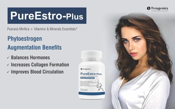 Trexgenics® PureEstro-Plus Advanced Pueraria Mirifica Complex with Vital Vitamins & Minerals (Pack of 60 Veg. Capsules) - Image 4