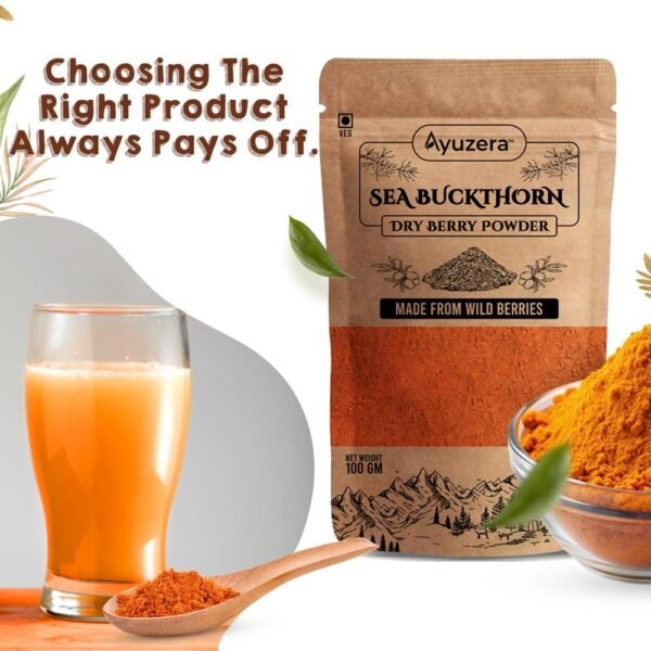 MY PAHADI DUKAN (MPD) Sea Buckthorn Juice 300 Ml|Pure Himalayan Berry Juice|Rich In Omega 3, 6, 7, 9 & Vitamin C|Natural Immunity Booster|Antioxidant|No Added Sugar|Supports Skin & Heart Health - Image 2