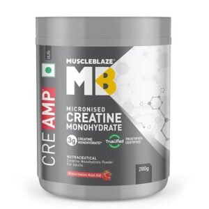 Muscle Blaze Micronized Creatine Monohydrate CreAMP Powder, Watermelon Kool Aid (62 Servings, 280g) |Trustified Certified Creatine