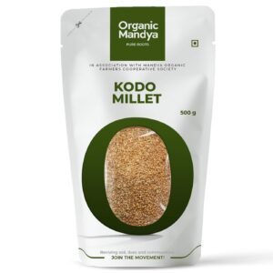 Organic Mandya Kodo Millet | 500Gm | 100% Natural & Gluten-Free | Unpolished | Certified Organic | Rich in Dietary Fiber & Protein | Low GI | NPOP Certified | Haraka | Koovaragu | Kodra