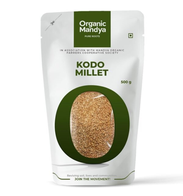 Organic Mandya Kodo Millet | 500Gm | 100% Natural & Gluten-Free | Unpolished | Certified Organic | Rich in Dietary Fiber & Protein | Low GI | NPOP Certified | Haraka | Koovaragu | Kodra