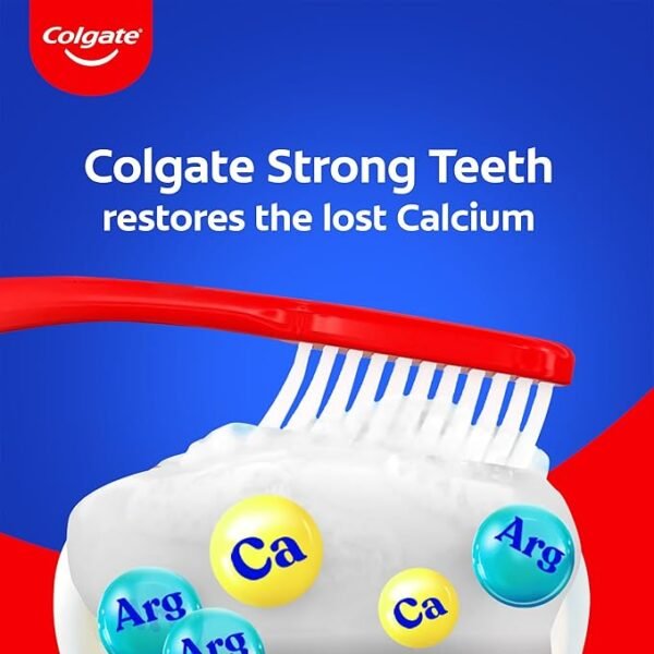 Colgate Strong Teeth Toothpaste with Amino Shakti - 300g with Free Toothbrush, India's No.1 Toothpaste Oral Care - Image 5