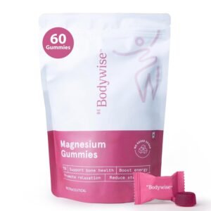 Be Bodywise Magnesium Glycinate Gummies For Improved Sleep | 30 Days Pack | 500mg/ Gummy | Higher Absorption Helps in Relieve Stress, Muscle Recovery & Support Bone Health | Non Habit Forming & No Added Sugar