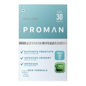 Vedalabs ProMan Prostate Support Capsules | ProMan Capsules for Men's Health & Comfort | 30 Veg Caps capsule for Prostate